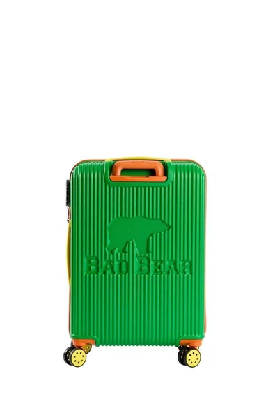 Bad Bear Logo Suitcase 23.01.80.002Y Yeşil Orta Boy Valiz 64LT - Resim 4