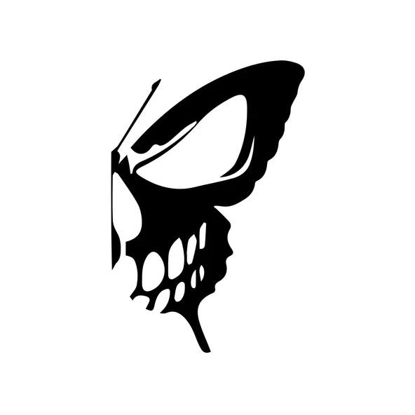 İskelet Kelebek Sticker 17x17 Cm Siyah ürün görseli