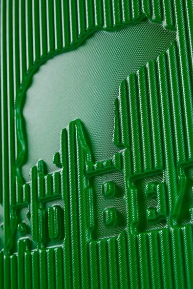 Bad Bear Logo Suitcase 23.01.80.002Y Yeşil Orta Boy Valiz 64LT - Resim 2