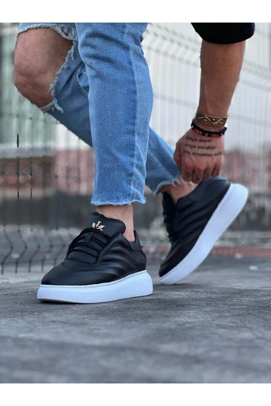 094 Siyah Cilt Erkek Casual Ayakkabı - 2