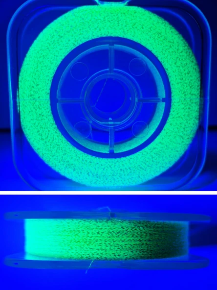 Eagenset Ultraviyole UV Neon Sarı Damla Kristal Sedef Çapari Simi Makarada - 4