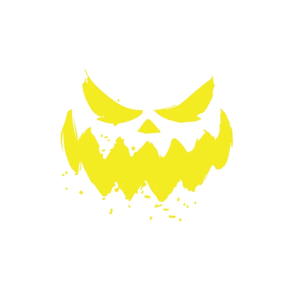 Korkunç Surat Sticker 17x17 Cm Sarı ürün görseli