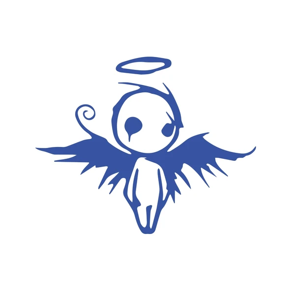 Korkunç Melek Sticker 17x17 Cm Mavi ürün görseli