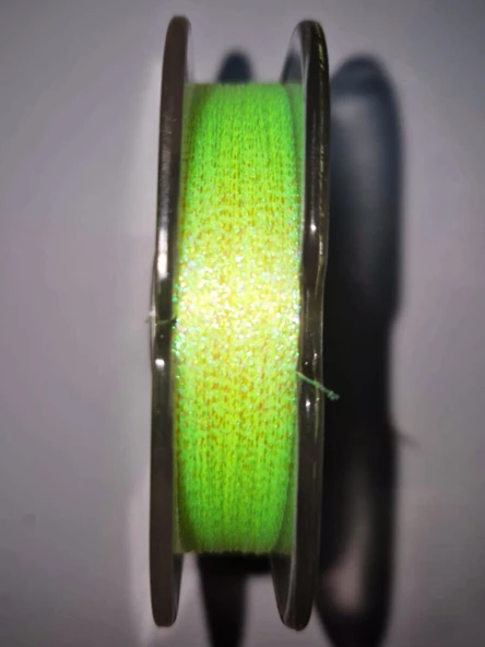 Eagenset Ultraviyole UV Neon Sarı Damla Kristal Sedef Çapari Simi Makarada - 10
