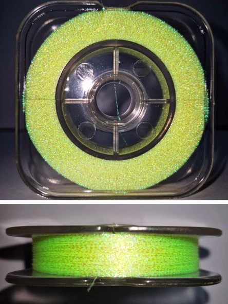 Eagenset Ultraviyole UV Neon Sarı Damla Kristal Sedef Çapari Simi Makarada - 3