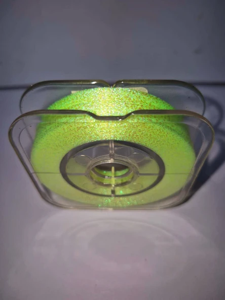 Eagenset Ultraviyole UV Neon Sarı Damla Kristal Sedef Çapari Simi Makarada - 12