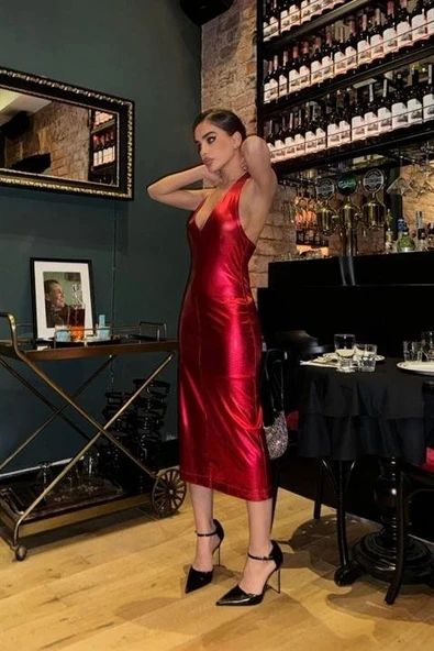 Felicia Sırt Dekolteli Elbise 2583-08 - 5