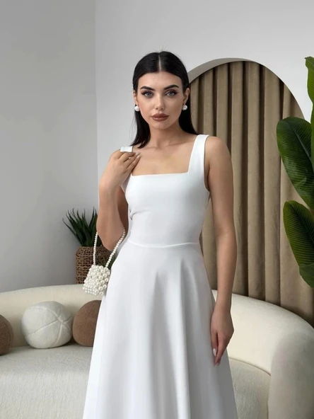 Neapolitan Askılı Elbise - 3