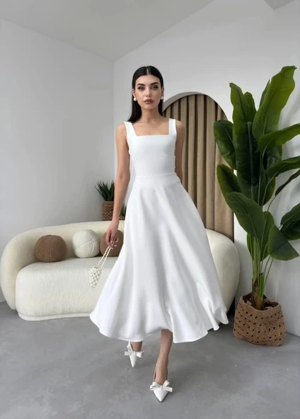 Neapolitan Askılı Elbise - 4
