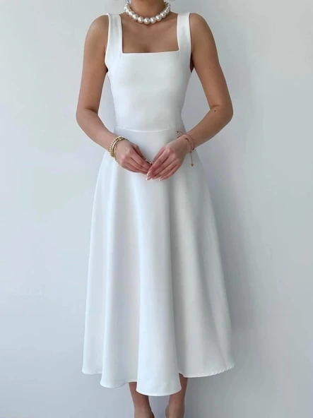 Neapolitan Askılı Elbise - 2