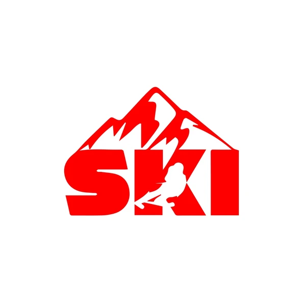 Ski Kayak Sticker 17x17 Cm Kırmızı ürün görseli