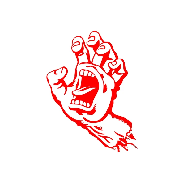 Korkunç El Sticker 17x17 Cm Kırmızı ürün görseli