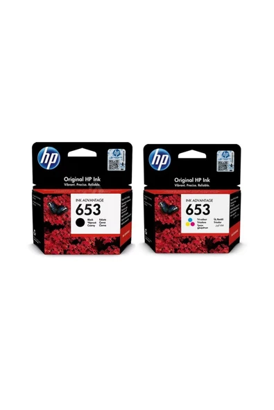 HP (653) Siyah ve Renkli Mürekkep Kartuş 3YM74AE ve 3YM75AE