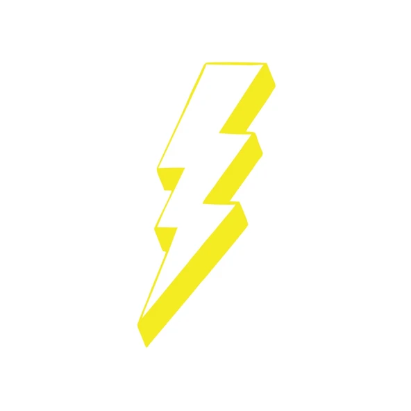 Elektirk Enerji Sticker 17x17 Cm Sarı