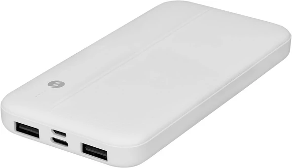 S-link Ip-G10N 10000Mah Micro+Type C Girişli Powerbank Beyaz Taşınabilir Pil Şarj Cihazı ürün görseli
