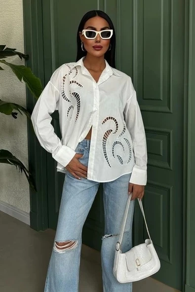 Karlie Brode Nakışlı Gömlek 3369-08