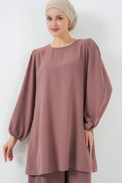 Ayrobin Tunik Pantolon Alt Üst Takım 6712 - Gül Kurusu - 3