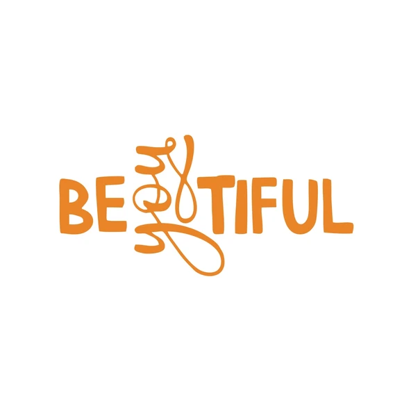 Beatiful Sticker 17x17 Cm Turuncu