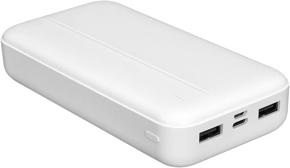 S-link P201 20.000mAh PRM Micro+Type-C+USB Beyaz Taşınabilir Pil Şarj Cihazı Powerbank - Resim 2