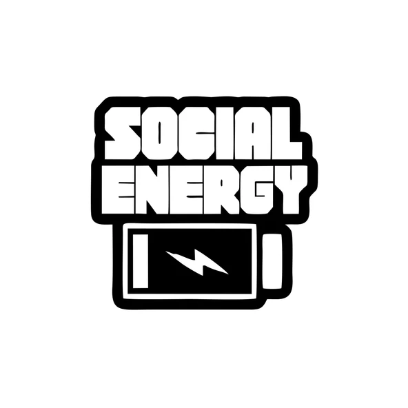 Social Energy Sticker 17x17 Cm Siyah ürün görseli