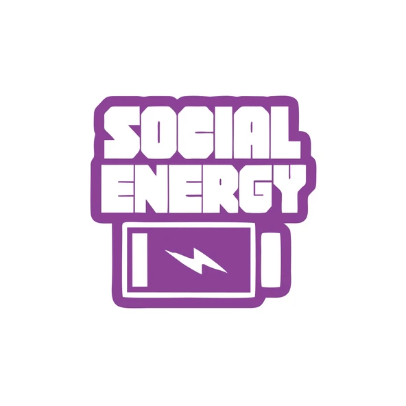 Social Energy Sticker 17x17 Cm Mor ürün görseli