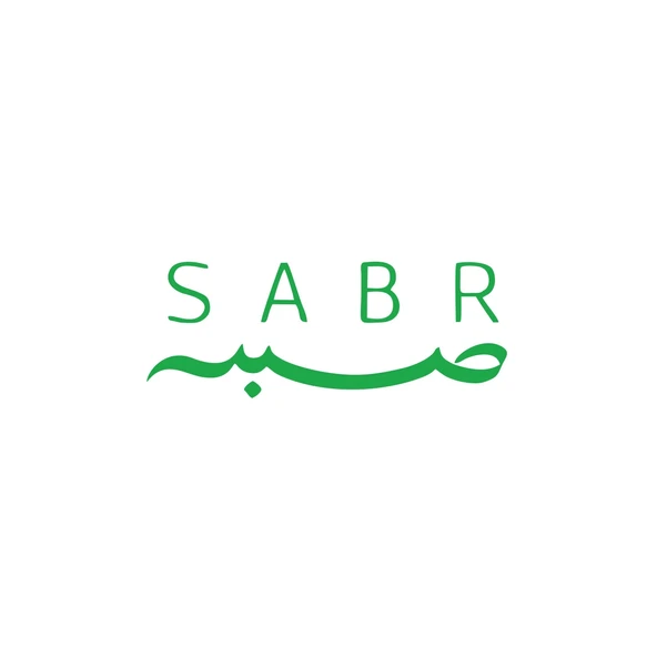 Sabr Arapça ve Türkçe Sticker 17x17 Cm Yeşil