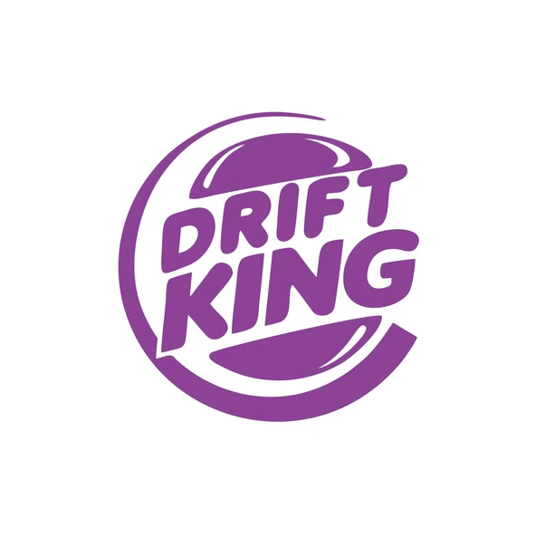 Drift King Sticker 17x17 Cm Mor