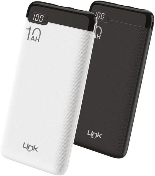 S-link IP-217W 10000mAh Powerbank 2 Usb Port Siyah Kablosuz LCD Ekranlı Taşınabilir Pil Şarj Cihazı - Resim 2