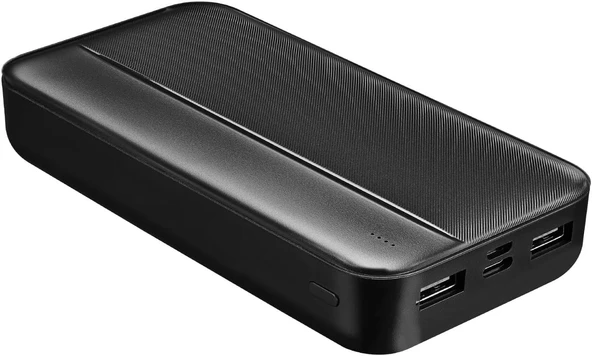 S-link P201 20.000mAh PRM Micro+Type-C+USB Siyah Taşınabilir Pil Şarj Cihazı Powerbank - Resim 2