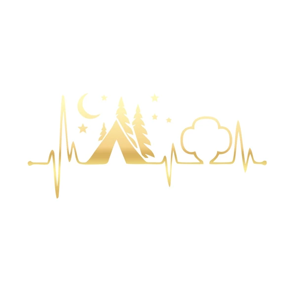 Ritim Kamp Karavan Sticker 17x17 Cm Gold ürün görseli