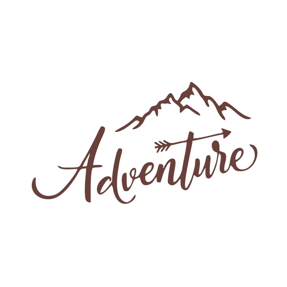 Adventure Dağ Sticker 17x17 Cm Kahverengi ürün görseli