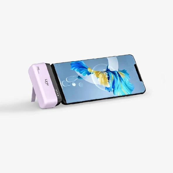 LinkTech ML05 5000 mAh Lightning Dock Stant Hızlı Mini Powerbank Mor