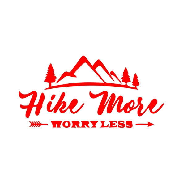 Hike More Dağ Sticker 17x17 Cm Kırmızı ürün görseli