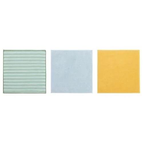 IKEA Pepprig Çift Taraflı Çok Renkli 28x28 cm Mikrofiber Bez 3'lü