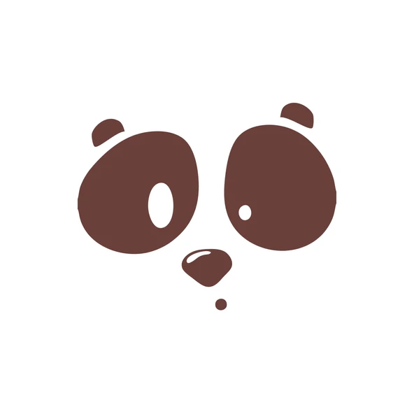 Panda Surat Sticker 17x17 Cm Kahverengi ürün görseli