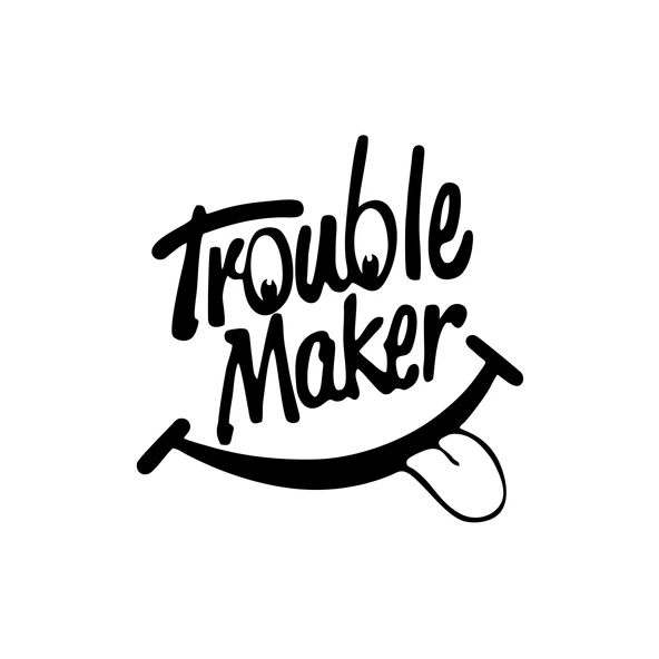 Trouble Maker Sticker 17x17 Cm Siyah ürün görseli
