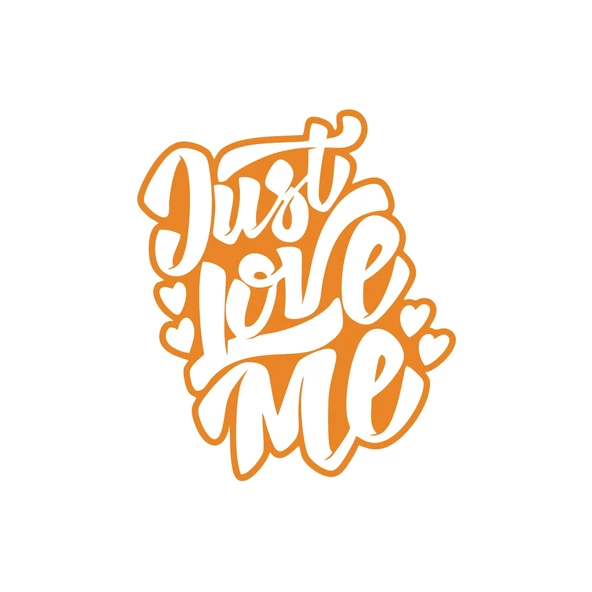 Just Love Me Sticker 17x17 Cm Turuncu