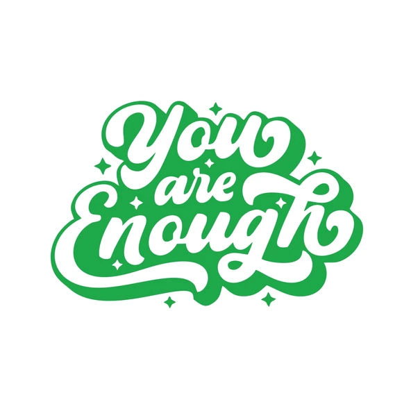 You are Enough Sticker 17x17 Cm Yeşil ürün görseli