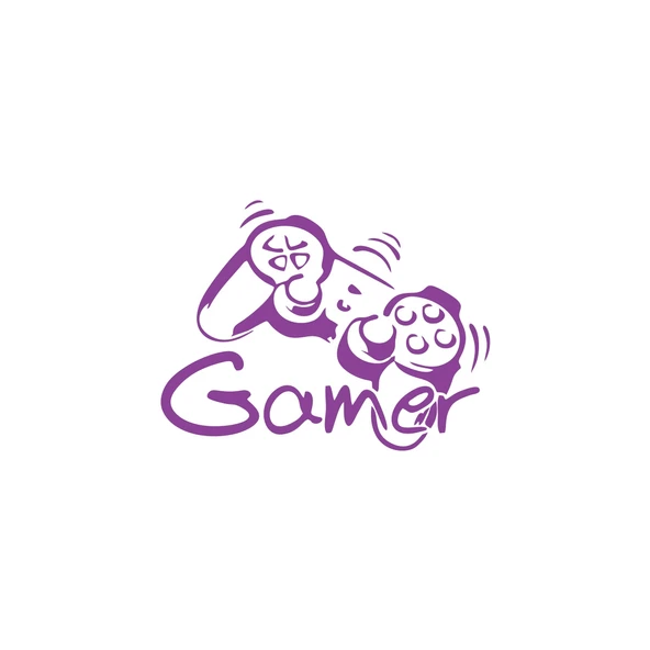Gamer Sticker 17x17 Cm Mor