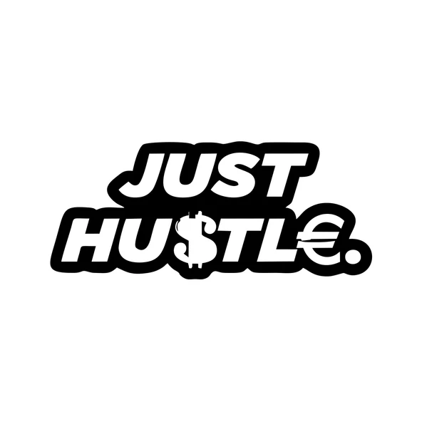 Just Hustle Sticker 17x17 Cm Siyah ürün görseli