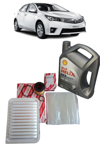 2013-2019 TOYOTA COROLLA 1.33 1.6 BENZİNLİ MOTORLAR İÇİN YAĞ BAKIM SETİ SHELL BEDAVA KARGO ürün görseli
