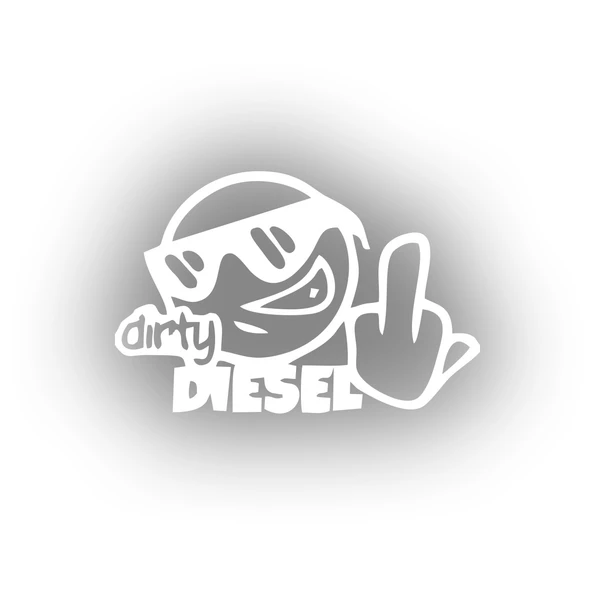 Dirty Diesel Sitcker 17x17 Cm Beyaz ürün görseli