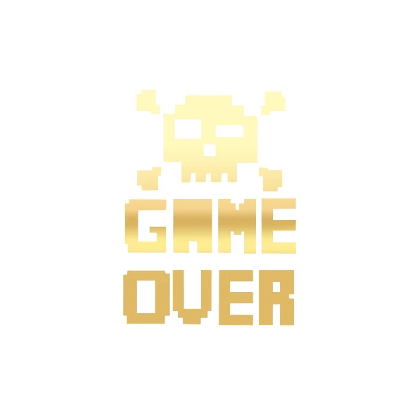 Game Over Sticker 17x17 Cm Gold ürün görseli