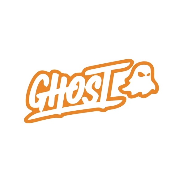 Ghost Hayalet Sticker 17x17 Cm Turuncu