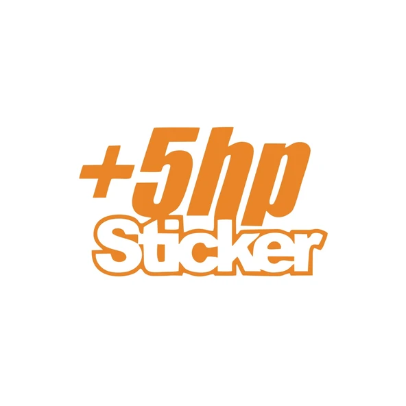 5 Hp Sticker 17x17 Cm Turuncu