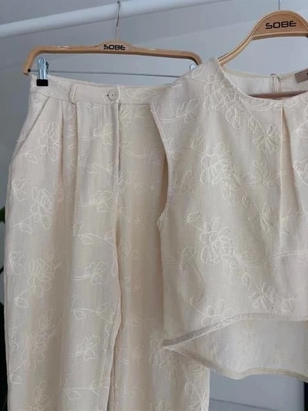 Shalina Süzüne Nakışlı Crop Takım 9796-08 - 11