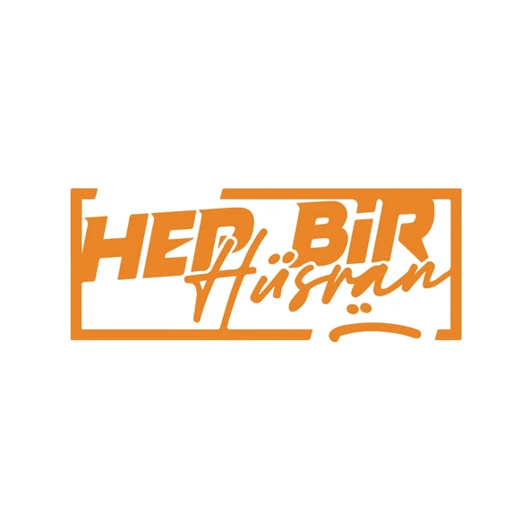 Hep Bir Hüsran Sticker 17x17 Cm Turuncu ürün görseli