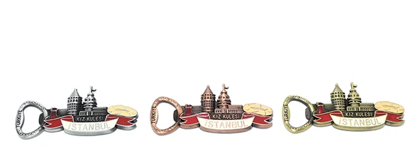 Metal İstanbul Temalı Yöresel Magnet Açacak Model 3 - 1