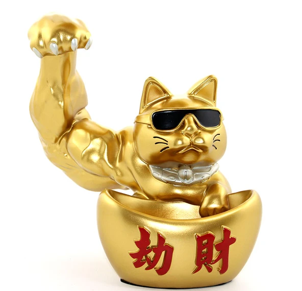 Polyester Şanslı Kedi Figürü Model 1 - 1