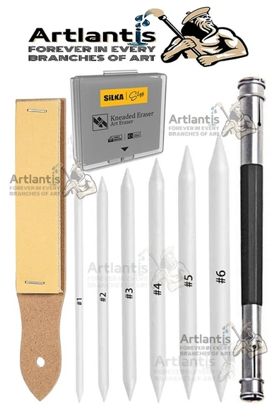 Canson Eskiz Defteri A5 40 Yaprak Fatih Dereceli Kalem Kretuar 12 Renk Kuru Boya Sketch Karakalem 6 lı Gölgelendirme - 7